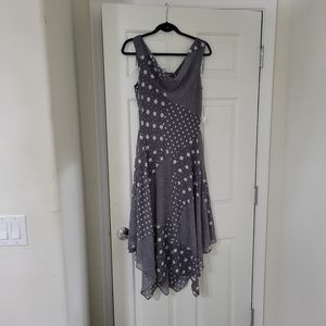 Grey Polka-dot Dress